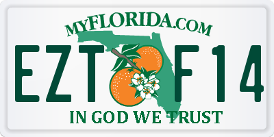 FL license plate EZTF14