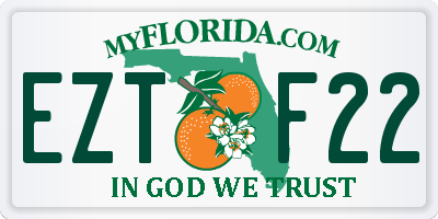 FL license plate EZTF22