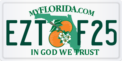 FL license plate EZTF25