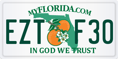 FL license plate EZTF30