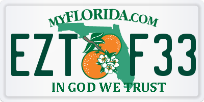 FL license plate EZTF33