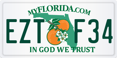 FL license plate EZTF34