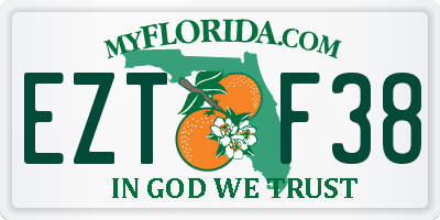 FL license plate EZTF38