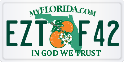 FL license plate EZTF42