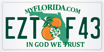 FL license plate EZTF43