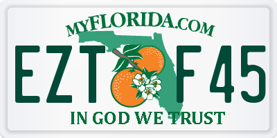 FL license plate EZTF45