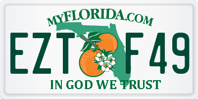 FL license plate EZTF49