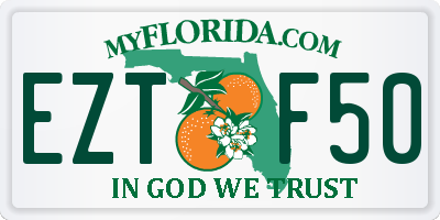 FL license plate EZTF50