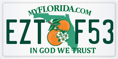 FL license plate EZTF53