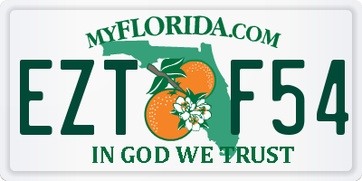 FL license plate EZTF54