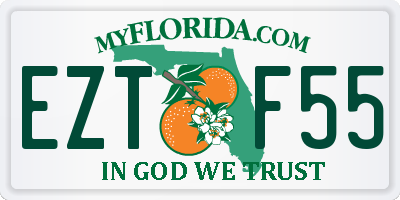 FL license plate EZTF55