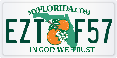 FL license plate EZTF57