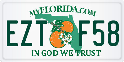 FL license plate EZTF58