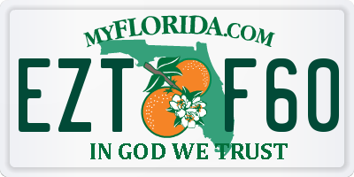 FL license plate EZTF60