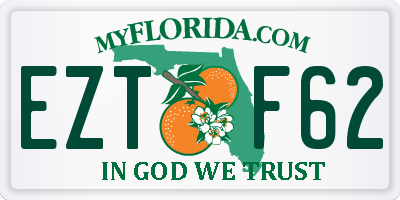 FL license plate EZTF62