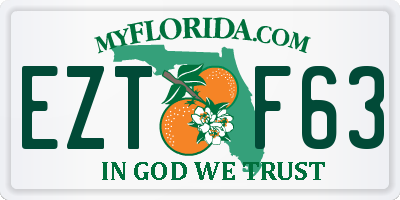 FL license plate EZTF63