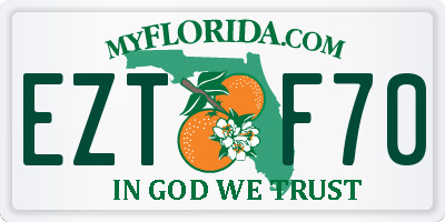 FL license plate EZTF70