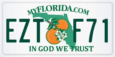 FL license plate EZTF71