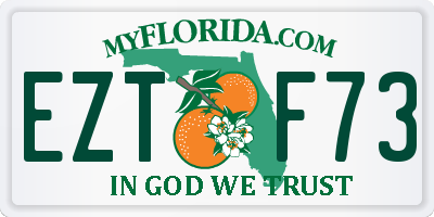 FL license plate EZTF73