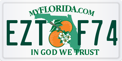 FL license plate EZTF74