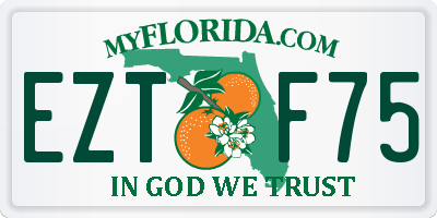 FL license plate EZTF75