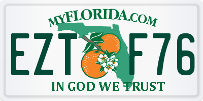 FL license plate EZTF76