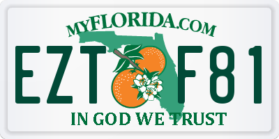 FL license plate EZTF81