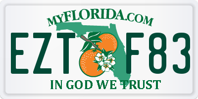 FL license plate EZTF83