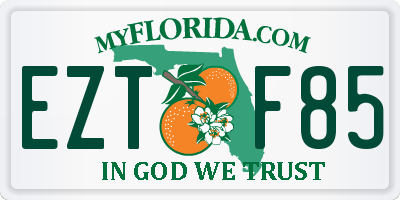 FL license plate EZTF85