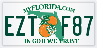 FL license plate EZTF87