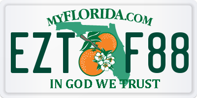 FL license plate EZTF88