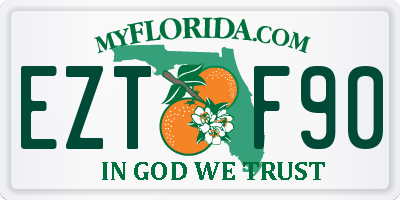 FL license plate EZTF90