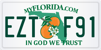 FL license plate EZTF91