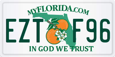 FL license plate EZTF96