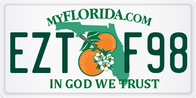 FL license plate EZTF98