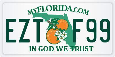 FL license plate EZTF99