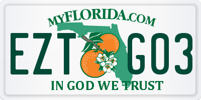 FL license plate EZTG03