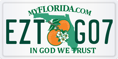 FL license plate EZTG07