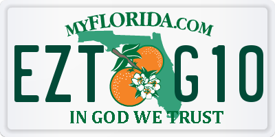 FL license plate EZTG10