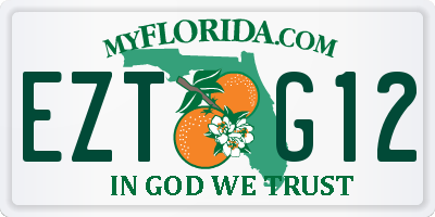 FL license plate EZTG12