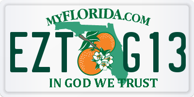 FL license plate EZTG13