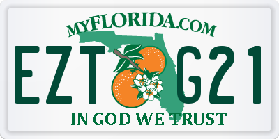 FL license plate EZTG21