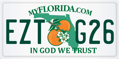 FL license plate EZTG26