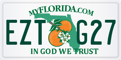 FL license plate EZTG27