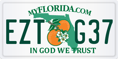 FL license plate EZTG37