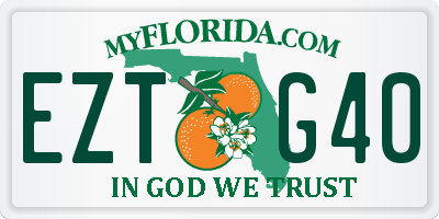 FL license plate EZTG40