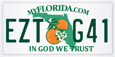 FL license plate EZTG41