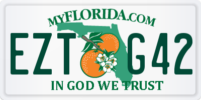 FL license plate EZTG42