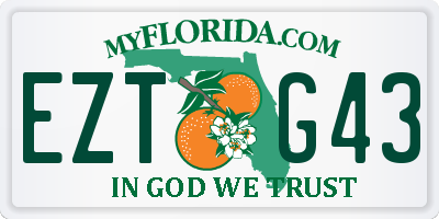 FL license plate EZTG43