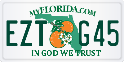 FL license plate EZTG45